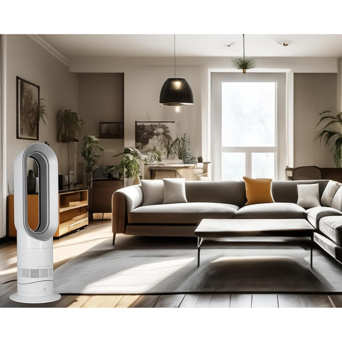 Вентилятор Dyson AM07 Air Multiplier Tower, білий. Безлопатевий, потужний, для дому