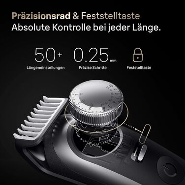 Триммер для бороди Braun Series 9 BT9565: професійний набір 14 в 1, титанове лезо, до 180 хв роботи, водонепроникний, 52 налаштування довжини