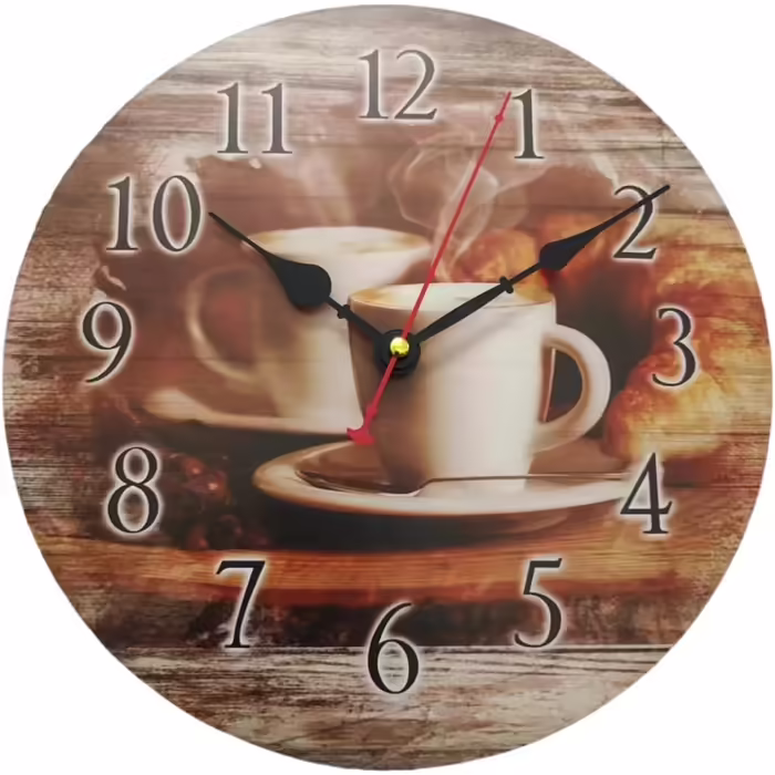 YOAI Wall Clock Kitchen Clock Antique Nostalgia Rustic Country House Quartz Silent (No Ticking) Kitchen Clock 30CM / 12 Inch (Cappuccino (Coffee))