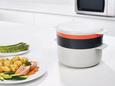 Набір посуду для мікрохвильової печі Joseph Joseph M-Cuisine, 4 предмети, стійкий до нагрівання, оранжевий, штабельований
