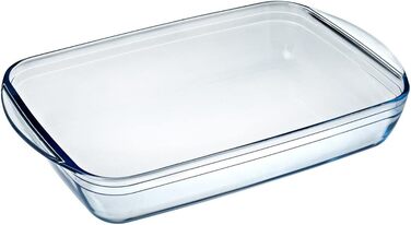 Прямокутна жароміцна форма Pyrex Essentials 4,5 л для запікання, скляна, 40,3x26,3x7,3 см