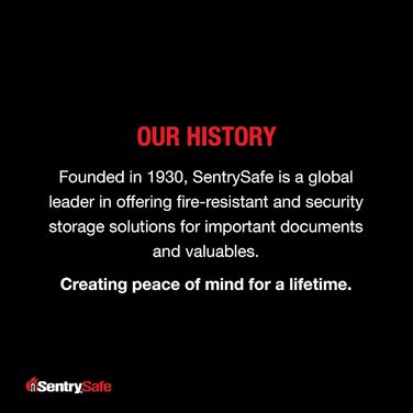 Сейф для документів SentrySafe вогнестійкий, чорний, з замком та ключем, для конфіденційних даних