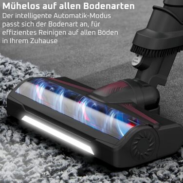 Акумуляторний вертикальний пилосос Rowenta X-Force Flex 9.60 Complete RH2099WO, 100 AW, з LED-підсвіткою та повним набором насадок, червоний