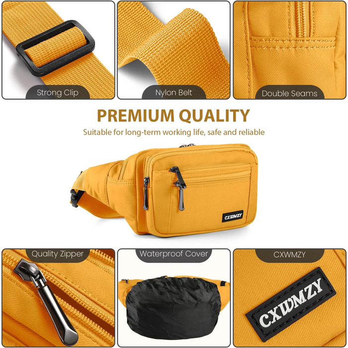 Жовта бананка/поясна сумка для жінок та чоловіків, універсальний розмір