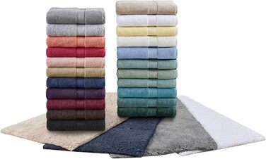 Madison Park GSM 100% Cotton Piece Luxury Absorbent Hotel Bath Towel Set, 800 g/m², 100% Cotton, Blush, Assorted Sizes