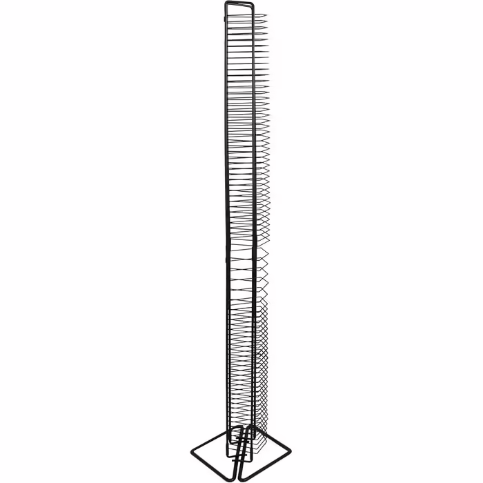 Atlantic Onyx Wire CD Tower – Holds 80 CDs in Matte Black Steel PN 1248