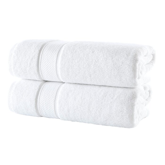 Набір розкішних турецьких рушників NOVA Luxury Linen готельного якості для ванної кімнати, 6 предметів, колір Mirage Grey / Білий