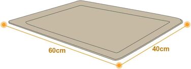 М'яка підстилка для собак та котів Raikou з плюшевою подушкою, флісова підстилка для тварин, ліжко для собак та котів, миється та не ковзає (60x40 см, леопард)