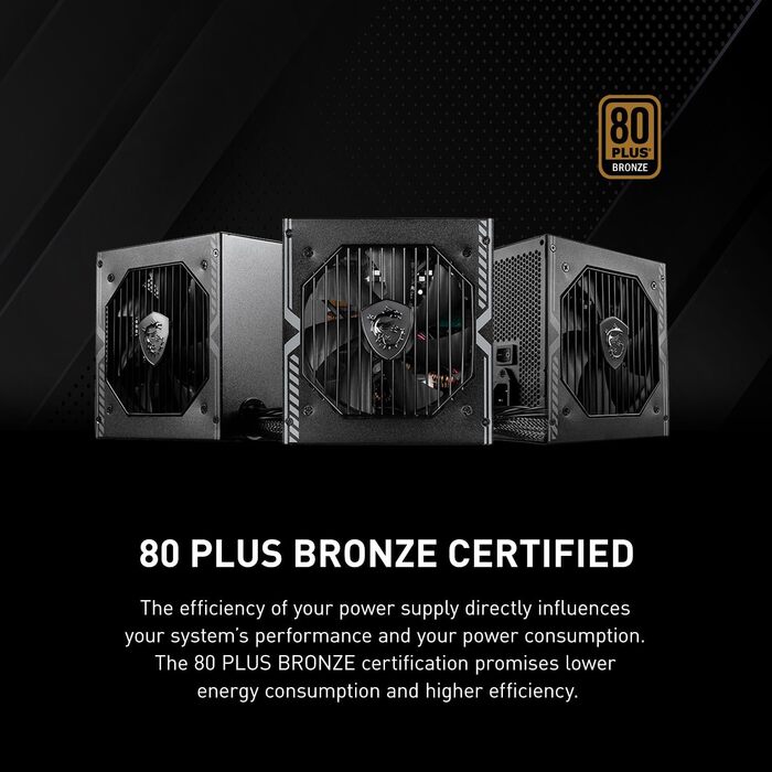 Блок живлення MSI MPG A1000G PCIE5 1000W, 80 Plus Gold, ATX 3.0, PCIe 5.0, повністю модульний