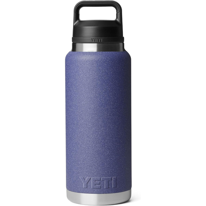 Термофляга YETI Rambler 1Л (1000 мл) з нержавіючої сталі з герметичною кришкою Chug Cap для гарячих та холодних напоїв, колір Charcoal