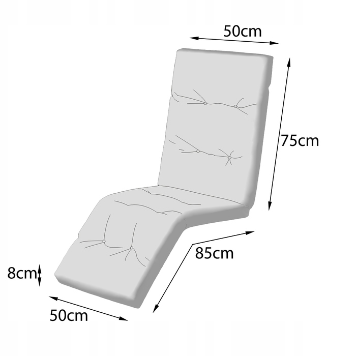 Подушка Hobbygarden 160 x 50 x 8 см, сіра