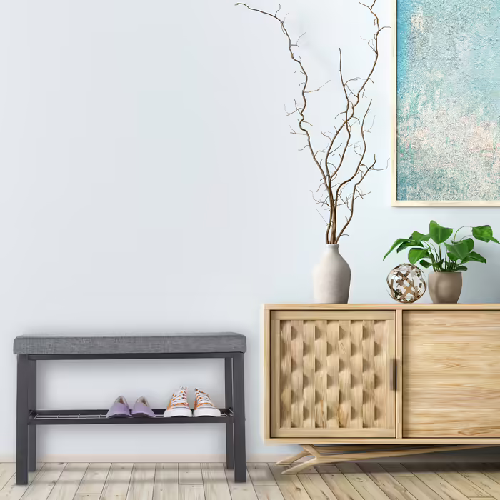Relaxdays Shoe Rack in Black-Grey