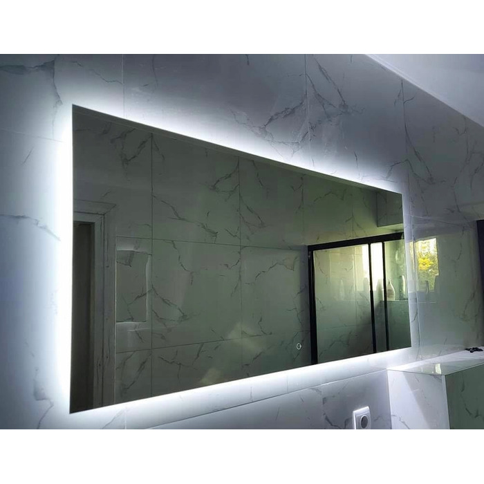 LED-дзеркало у ванну кімнату 80x70 з сенсорним вимикачем