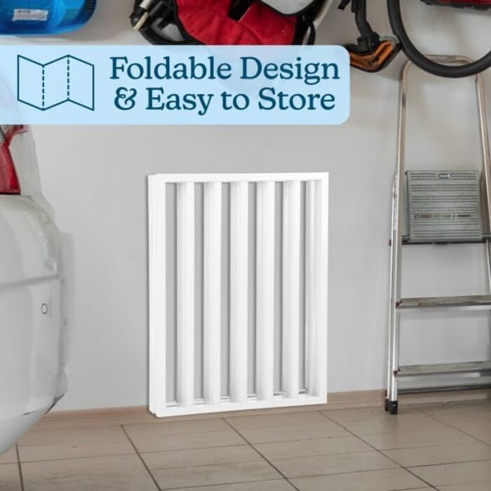 Ворота для собак PETMAKER – дерев'яні, розкладні, аккордеон, 61 см, білі