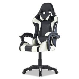 Геймерське крісло Walden Ergonomic для офісу та комп'ютерних ігор, зелено-біле, з регульованою спинкою та висотою