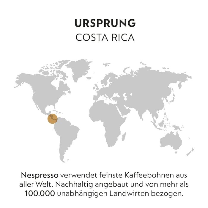 Кава Nespresso Vertuo Costa Rica | Арабіка з Коста-Ріки | 50 капсул | Сумісна з VERTUO