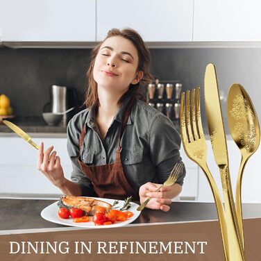 Набір столових приборів DRAGON RIOT на 6 осіб (30 предметів) з нержавіючої сталі, рожеве золото, для дому/вечірки/ресторану