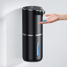 Автоматичний диспенсер для мила Amyzavls, 380 мл, USB, інфрачервоний сенсор, настінний, чорний