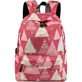 Шкільний рюкзак для дівчаток та хлопців: модний, водонепроникний, з відділенням для ноутбука (червоне трикутника)