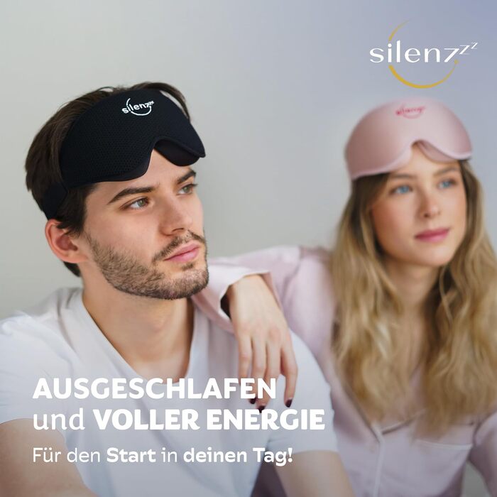 Маска для сну преміум-класу 3D - для жінок та чоловіків - комфортна, з м'якою підкладкою для повної темряви - рожева, Sleepy Purble