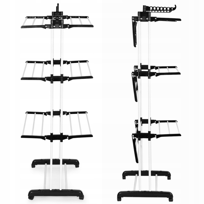 Вертикальна розкладна сушарка для одягу та білизни на колесах XXL