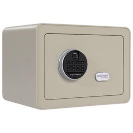 Сейф меблевий Rottner Vintage-Grey зі сталі: електронний замок, сканер відбитка пальця, аварійне відкриття, внутрішнє підсвічування та полиця