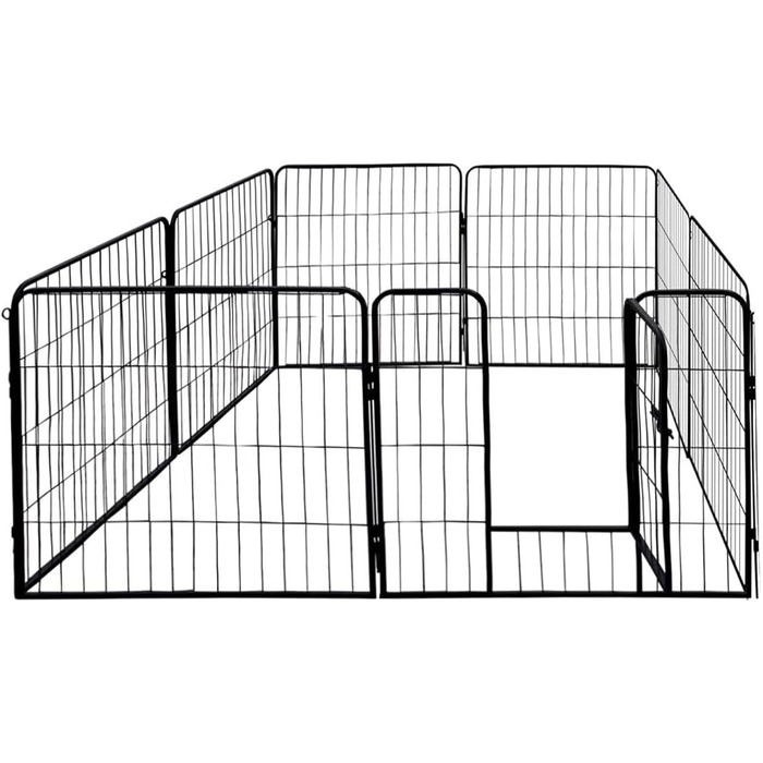 Вольєр для цуценят Petigi, розкладний, сталевий, з порошковим покриттям, розмір 80x60 см, сітка 47 мм