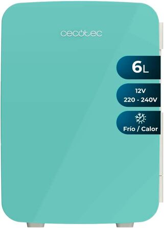 Міні-холодильник Cecotec Bolero MiniCooling Bahamas Mint 6 л, 12V-220V, для авто та кемпінгу, охолодження/нагрівання