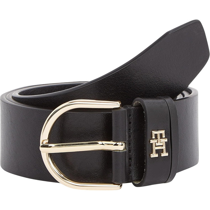 Жіночий шкіряний ремінь Tommy Hilfiger Essential Effortless 3.5 Aw0aw16837 чорного кольору