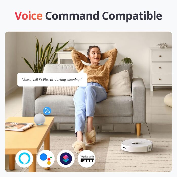 SwitchBot S1 Plus: Робот-пилосос з функцією миття підлоги - LiDAR навігація, 2700Pa, сумісний з Alexa, для твердих підлог