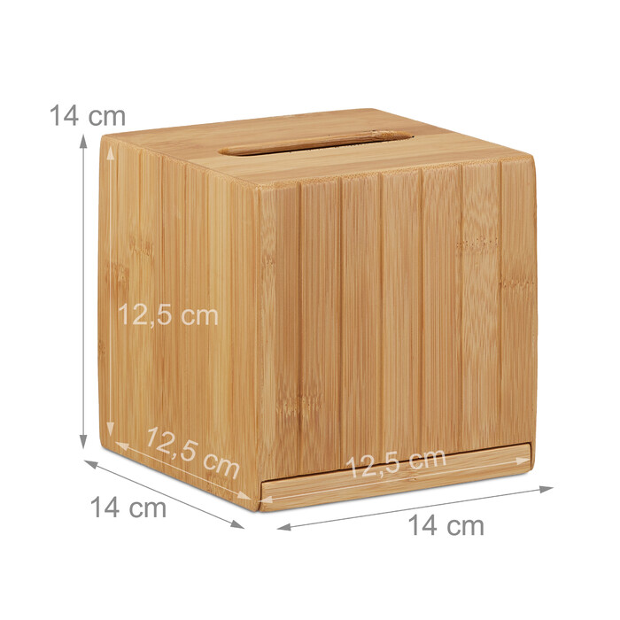 Relaxdays Cosmetic Tissue Box, Square