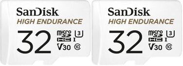 Карта пам'яті SanDisk High Endurance microSDXC 128GB з адаптером, підвищена витривалість для відеореєстраторів та камер спостереження