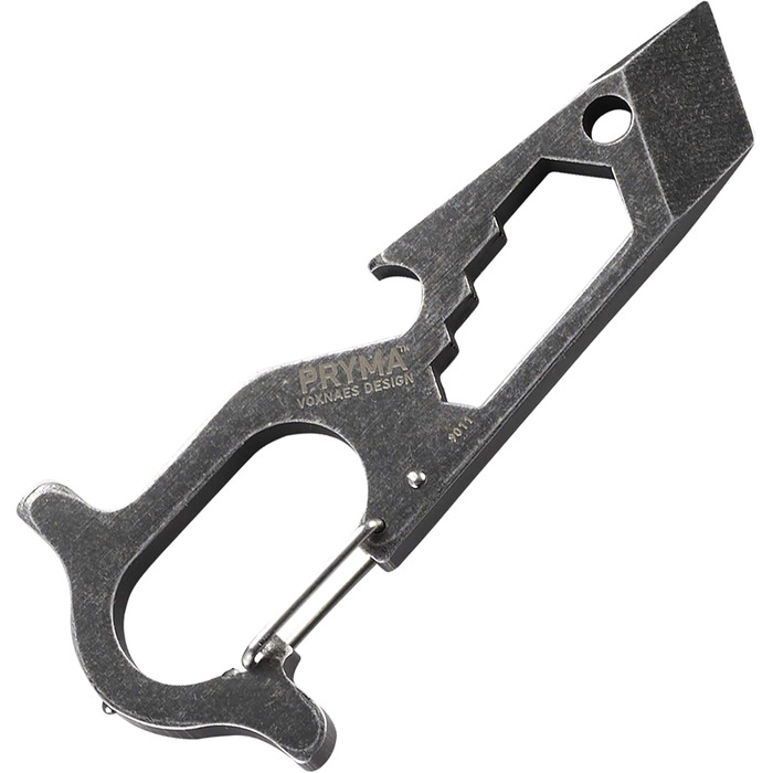Мультитул CRKT Pryma з нержавіючої сталі: компактний і легкий EDC інструмент з ломиком, шестигранним ключем, відкривачкою для пляшок, склобоєм і карабіном, модель 9011