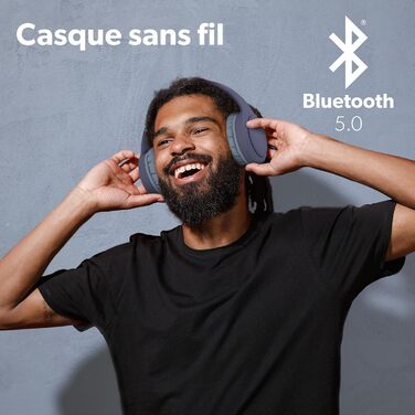 Бездротові навушники T'nB, складні, з пасивною шумоізоляцією, Bluetooth, стерео, мікрофон, до 30 годин роботи, зелено-блакитні