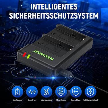 NEEWER NP-F750 5600mAh акумулятор з USB-зарядним пристроєм, сумісний з Sony NP-F550/750/970 та ін.