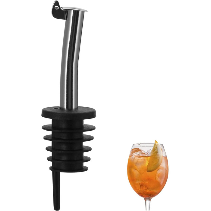 Виливний для пляшок Westmark 2 Inox Eco-Pour, нержавіюча сталь, з кришкою, чорний/хромований, 45372280