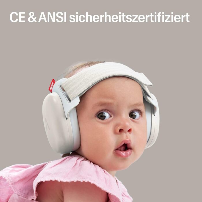 Дитячі захисні навушники Alpine Muffy Baby, шумозаглушення 24 дБ, для дітей до 5 років, колір бежевий, універсальний розмір Comfort