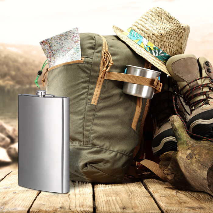 Relaxdays Hip Flask XXL 1.8л з нержавіючої сталі