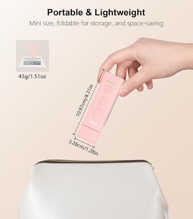 LED-лампа для читання Gritin з USB-зарядкою, кріпленням на книгу, регулюванням яскравості та кольору, для книголюбів (білий/рожевий)