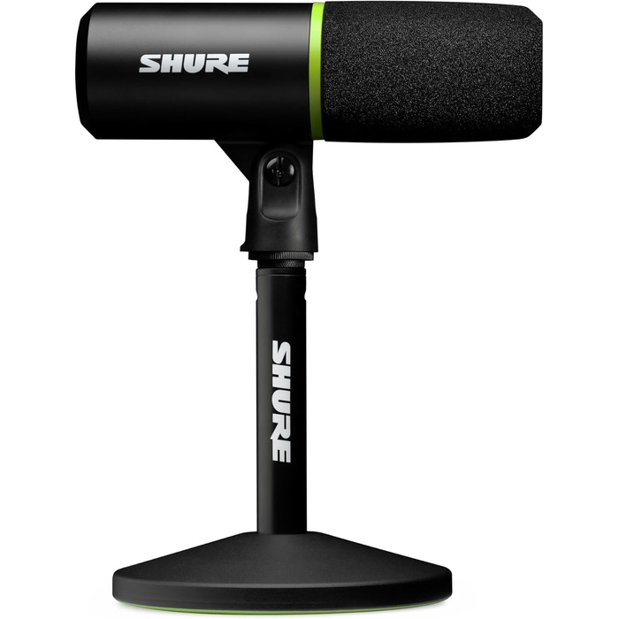Shure MV6 USB Мікрофон для Ігор та Стрімінгу, Динамічний, USB-C, для PC Gamer та Стрімера