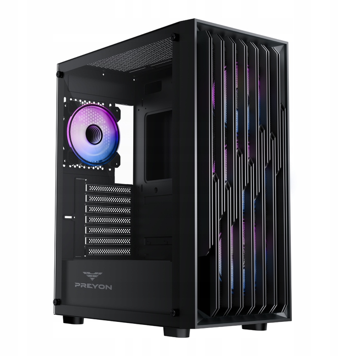 Корпус Preyon Nest Quarry ARGB Midi Tower, чорний