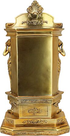 Design Toscano Chateau Chambord Classic Fireplace Clock, Polyresin, Gold-Finish, 51 cm