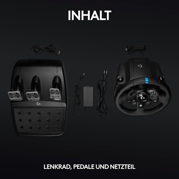 Руль Logitech G923 з педалями для Xbox, Xbox One та PC: TRUEFORCE, 1000 Гц, реактивні педалі, підтримка Dual Clutch Xbox | PC