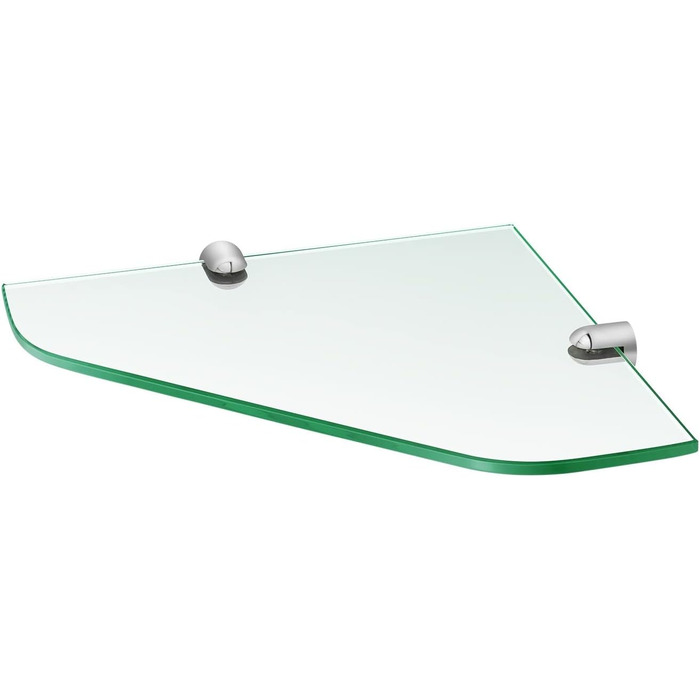 S'AFIELINA Glass Shelf Shower Caddy Glass Corner Shelf 6mm Tempered Glass Shower Shelf Glass Shelf for Bathroom Shower Shelf 23cm x 23cm (1 Piece)