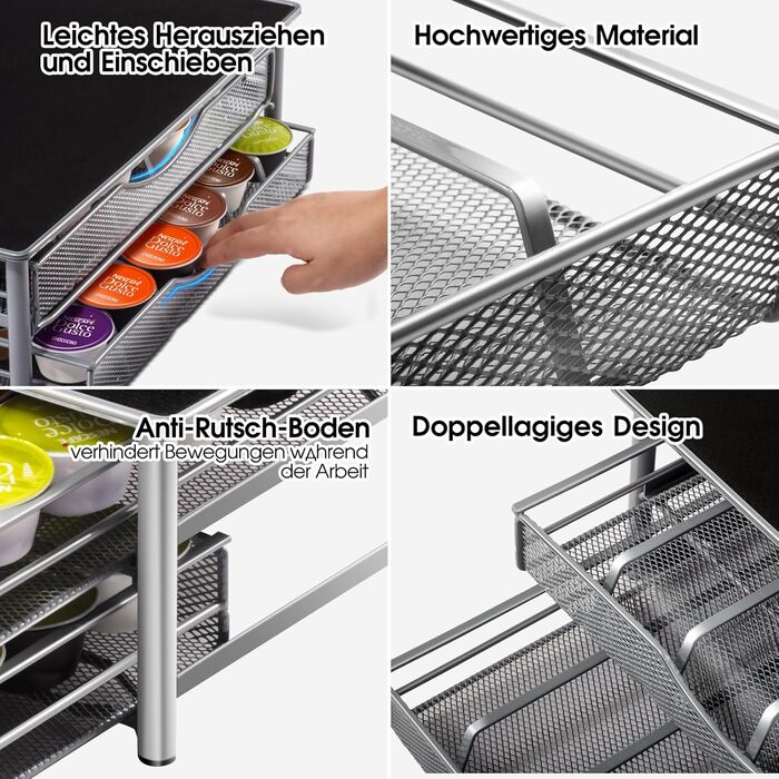 Підставка для капсул кави Masthome - 2 яруси, органайзер для Dolce Gusto (72 капсули)