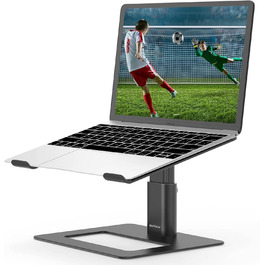 Adjustable Laptop Stand with Ventilation - Aluminum Laptop Riser for Desk - Compatible with 10-17