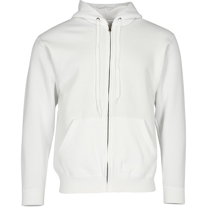 Класична чоловіча толстовка-худі Fruit of the Loom Classic Hooded Sweat Jacket, біла, розмір XXL
