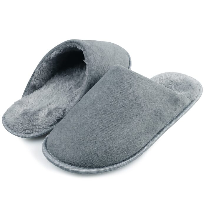 Тапочки домашні для чоловіків та жінок, теплі, з плюшу, зимові, з пам'яттю, антиковзні, м'які, пухнасті, для дому та вулиці (46/47 EU, Style 12)