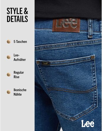 Чоловічі джинси Lee Straight Fit Xm 34W/32L класичного крою, оригінал