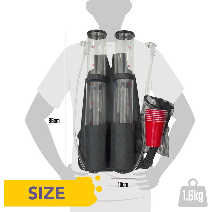 Стійка для пива преміум-якості, 3.5L, велика місткість, з краником, для бару, вечірки, оригінальний стаканчик OriginalCup®